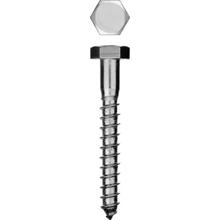 Шурупы ЗУБР с шестигранной головкой, оцинкованные, 10x90мм, 2шт 4-300456-10-090 купить в Екатеринбурге