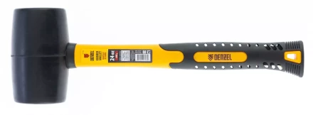 Киянка резиновая, 24 oz, черная резина, фибергласовая рукоятка// Denzel 7711193 купить в Екатеринбурге