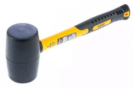 Киянка резиновая, 24 oz, черная резина, фибергласовая рукоятка// Denzel 7711193 купить в Екатеринбурге