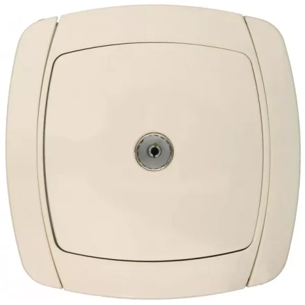 Розетка СВЕТОЗАР &quot;CITY LIGHT&quot; телевизионная одинарная в сборе, цвет бежевый SV-54215-B купить в Екатеринбурге