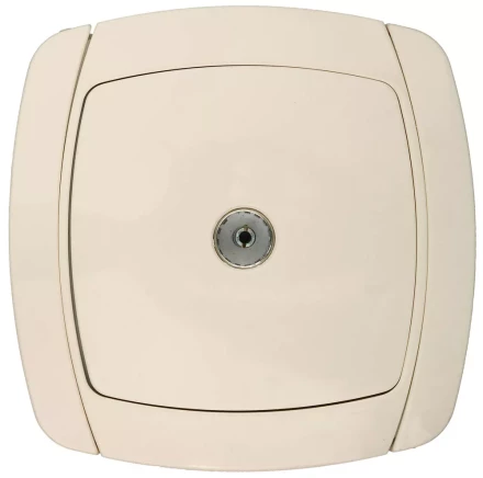 Розетка СВЕТОЗАР &quot;CITY LIGHT&quot; телевизионная одинарная в сборе, цвет бежевый SV-54215-B купить в Екатеринбурге