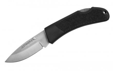 Нож STAYER складной с обрезиненной ручкой, средний 47600-1_z01 купить в Екатеринбурге
