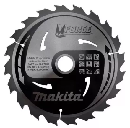 Диск пильный Makita M-Force, х165х20х2,0мм, 24 зуб,для дерева B-31223 купить в Екатеринбурге
