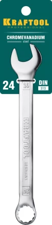 Ключи комбинированные KRAFTOOL, Cr-V, DIN 3113 27079-24 купить в Екатеринбурге