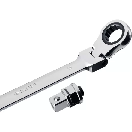 Наборы трещоточных комбинированных ключей шарнирных с адаптерами серия ПРОФЕССИОНАЛ купить в Екатеринбурге