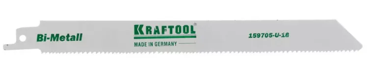 Полотно KRAFTOOL "INDUSTRIE QUALITAT", S1122VF, для эл/ножовки, Bi-Metall, по металлу, дереву, шаг 1,8-2,5мм, 180мм 159705-U-18 купить в Екатеринбурге
