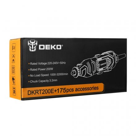 Гравер электрический DEKO DKRT200E DEKO 175 tools, 063-1416 купить в Екатеринбурге