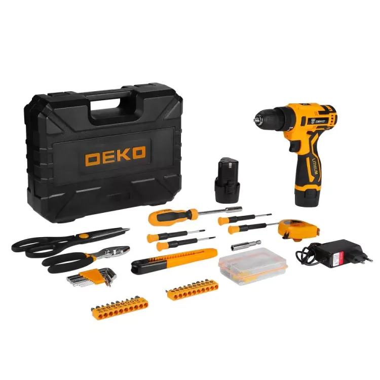 Дрель аккумуляторная DEKO Banger 12V + набор инструмента 93 предмета, 063-4168 купить в Екатеринбурге