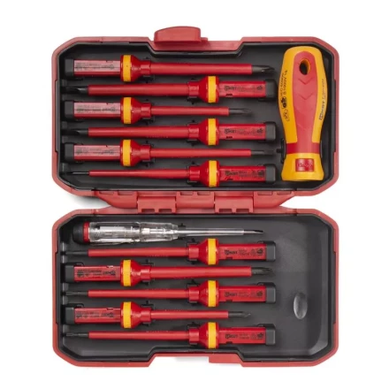 Диэлектрическая отвертка НИО-4412 с набором бит КВТ купить в Екатеринбурге