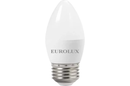 Лампа светодиодная EUROLUX LL-E-C37-6W-230-2,7K-E27 76/2/9 купить в Екатеринбурге
