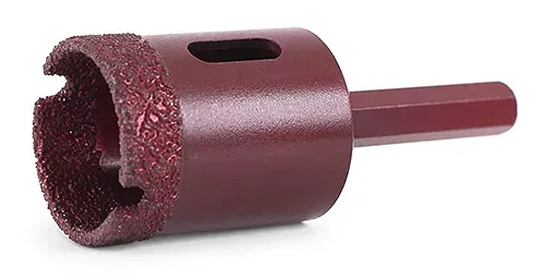 Алмазная коронка MESSER по камню с шестигранным хвостовиком (вакуумное спекание алмазов) 50 мм купить в Екатеринбурге