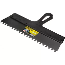 Шпатель STAYER &quot;PROFESSIONAL&quot; нержавеющий зубчатый с пластмассовой ручкой, 350мм, зуб 8х8мм 1009-35-08