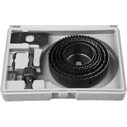 Набор кольцевых коронок по дереву STAYER &quot;MASTER&quot; Д51, 57, 67, 76, 88, 102мм. 8шт. 29600-H8 купить в Екатеринбурге