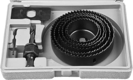 Набор кольцевых коронок по дереву STAYER &quot;MASTER&quot; Д51, 57, 67, 76, 88, 102мм. 8шт. 29600-H8 купить в Екатеринбурге