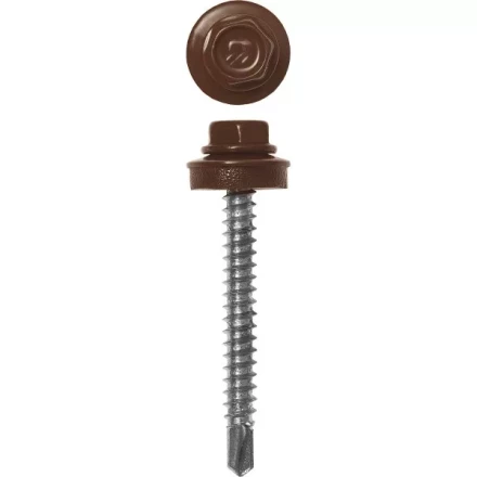 Саморезы ЗУБР окраш., RAL 8017 шокол.-коричн., для крепл. кров. матер. к дерев. обреш., 4.8x80мм, 140шт 4-300315-48-080-8017 купить в Екатеринбурге