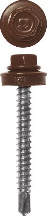 Саморезы ЗУБР окраш., RAL 8017 шокол.-коричн., для крепл. кров. матер. к дерев. обреш., 4.8x80мм, 140шт 4-300315-48-080-8017 купить в Екатеринбурге
