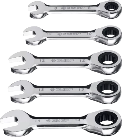 Наборы трещоточных комбинированных ключей укороченных серия ПРОФЕССИОНАЛ купить в Екатеринбурге