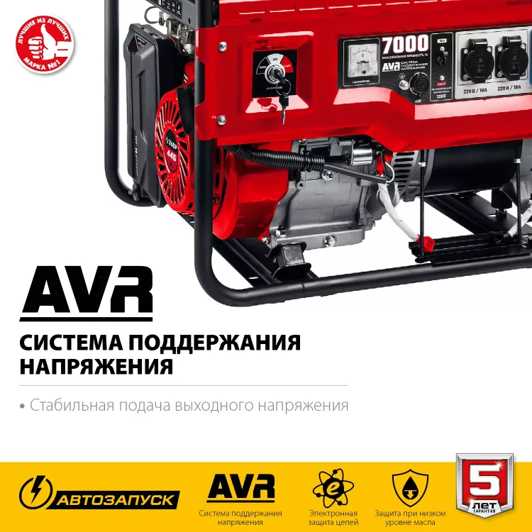 ЗУБР 7000 Вт, бензиновый генератор с автозапуском (СБА-7000) купить в Екатеринбурге