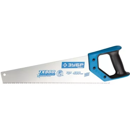 Ножовка по дереву (пила) ЗУБР ЛЕВША-7 400 мм, 7 TPI, универсальный зуб, вдоль и поперек волокон, для средних заготовок, фанеры, ДСП, МДФ,2K рукоятка 15232-40 купить в Екатеринбурге