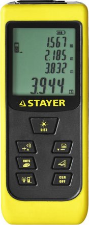 Дальномер STAYER &quot;MASTER&quot; MAX-Control лазерный, 2 точки отсчета, дальность 50м, точность 2мм 34957 купить в Екатеринбурге