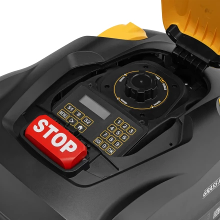 Робот-газонокосилка Grass Master 1000, ультразвуковой датчик, 3 Ач, LCD дисплей, Wi-Fi // Denzel купить в Екатеринбурге