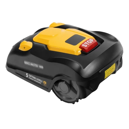 Робот-газонокосилка Grass Master 1000, ультразвуковой датчик, 3 Ач, LCD дисплей, Wi-Fi // Denzel купить в Екатеринбурге