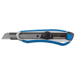 Нож ЗУБР&quot;ЭКСПЕРТ&quot;, двухкомпонентный корпус, с механическим фиксатором, с сегментированным лезвием 18 мм, сталь У8А. 09178