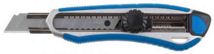 Нож ЗУБР&quot;ЭКСПЕРТ&quot;, двухкомпонентный корпус, с механическим фиксатором, с сегментированным лезвием 18 мм, сталь У8А. 09178 купить в Екатеринбурге