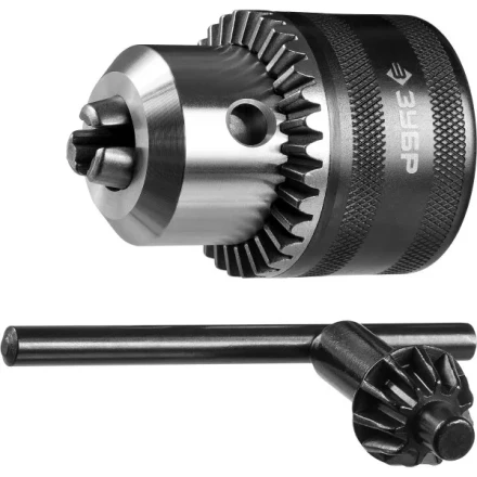 Патрон ЗУБР &quot;ЭКСПЕРТ&quot; цельнометаллический для станка, конус морзе, с ключом, 16мм 29084-16 купить в Екатеринбурге