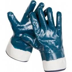 Перчатки ЗУБР рабочие с полным нитриловым покрытием, размер XL (10) 11270-XL