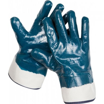 Перчатки ЗУБР рабочие с полным нитриловым покрытием, размер XL (10) 11270-XL купить в Екатеринбурге