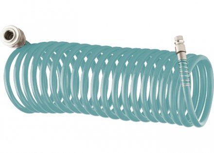 Полиуретановый спиральный шланг профессиональный BASF 10 м с быстросъемными соединениями Stels 57007 купить в Екатеринбурге