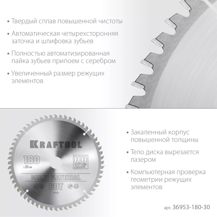 Диск пильный Multi Material, повышенный ресурс 36953-180-30 купить в Екатеринбурге