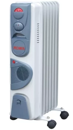 Маслянный радиатор обогреватель электрический Ресанта ОМ-7НВ купить в Екатеринбурге