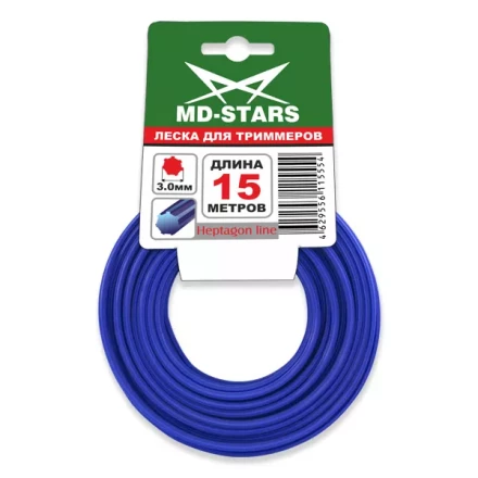 Леска для триммера HEPTAGON LINE (семиугольник) 4.0MMX15M купить в Екатеринбурге