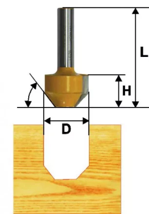 Фреза пазовая фасонная Ф119Х13 мм 30° хвостовик 8 мм 46123 купить в Екатеринбурге