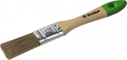 Кисть плоская  ЗУБР &quot;ЛАЗУРЬ-МАСТЕР&quot;, смешанная щетина, деревянная ручка, 25мм 4-01009-025 купить в Екатеринбурге