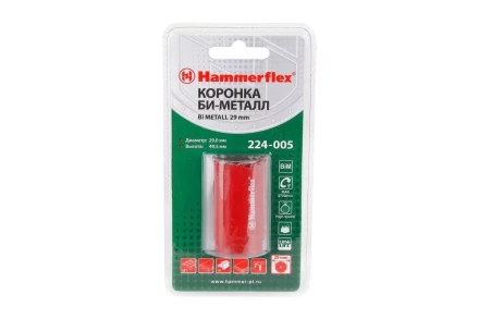 Коронка биметаллическая HAMMER Ф29х38мм 5/8&quot; BiMETALL (224-005) купить в Екатеринбурге
