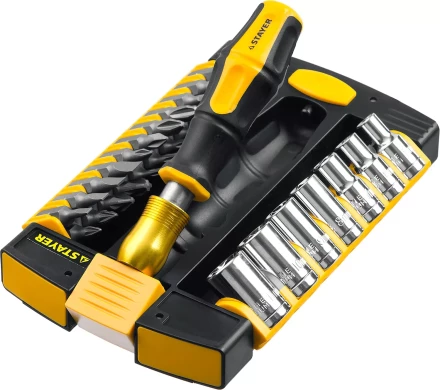 Набор STAYER &quot;MASTER&quot; HERCULES: Отвертки, Cr-V, эргономичная двухкомпонентная рукоятка, 30предм, в боксе 25055-H30 купить в Екатеринбурге