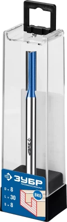 ЗУБР 8 x 30 мм, хвостовик 8 мм, фреза пазовая прямая с нижними подрезателями, Профессионал (28755-8-30) купить в Екатеринбурге