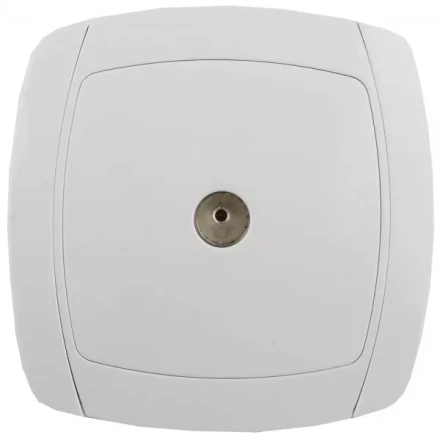 Розетка СВЕТОЗАР &quot;CITY LIGHT&quot; телевизионная одинарная в сборе, цвет белый SV-54215-W купить в Екатеринбурге