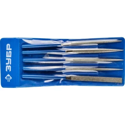 Набор ЗУБР &quot;ЭКСПЕРТ&quot; Надфили с алмазным напылением в пакете PVC, P 140, 160х80мм, 5 предметов 33386-160-H5 купить в Екатеринбурге