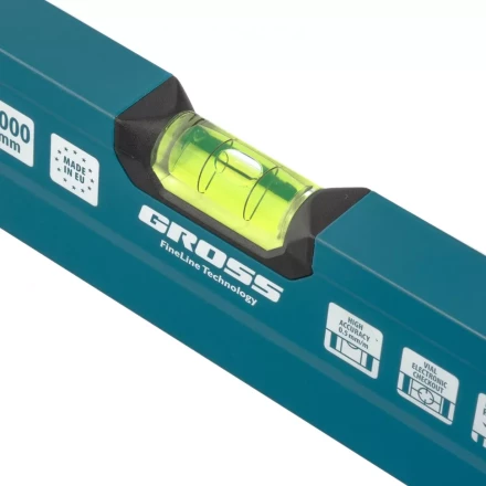Уровень алюминиевый 1200 мм 2 рукоятки фрезеровка 3 глазка Prazision Gross 34443 купить в Екатеринбурге