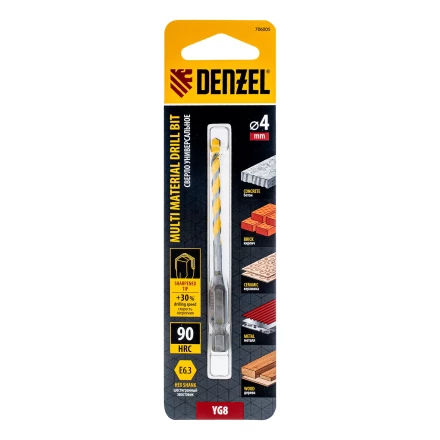 Сверло универсальное, Multi cut, 4 мм Denzel 706005 купить в Екатеринбурге