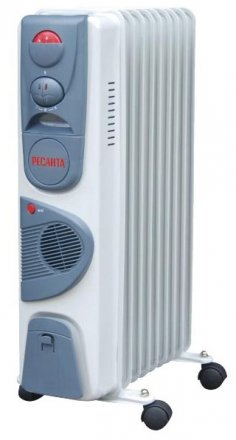 Маслянный радиатор обогреватель электрический Ресанта ОМ-9НВ купить в Екатеринбурге