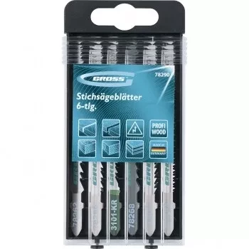 Набор полотен для электролобзика по дереву 6шт Profi пластиковый кейс GROSS 78290 купить в Екатеринбурге