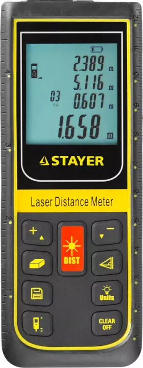 Дальномер PRO-Control лазерный, дальность 100м, точность 2мм, STAYER Professional 34959 34959 купить в Екатеринбурге