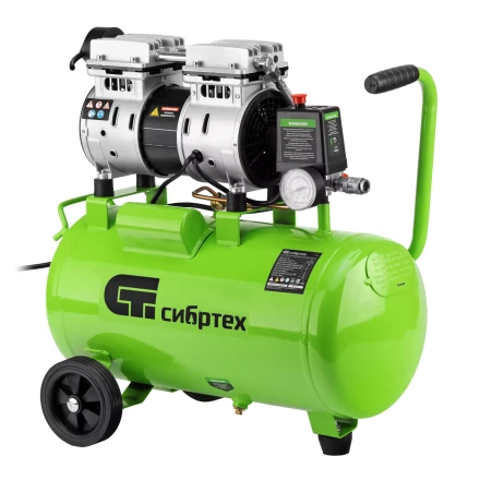 Компрессор безмаслянный малошумный Сибртех МБ 1100/24,1100 Вт, 24 л, 170 л/мин 58006 купить в Екатеринбурге