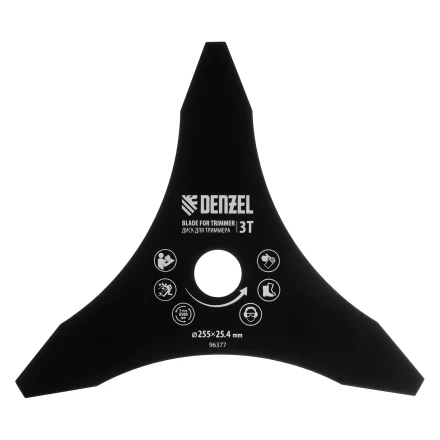 Диск для триммера, 255 х 25,4 3 лезвия Denzel 96377 купить в Екатеринбурге