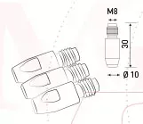 Наконечник к гор. п/а M8, d.1,0 мм L30 (тело 10) Cu-Cr-Zr Aurora купить в Екатеринбурге